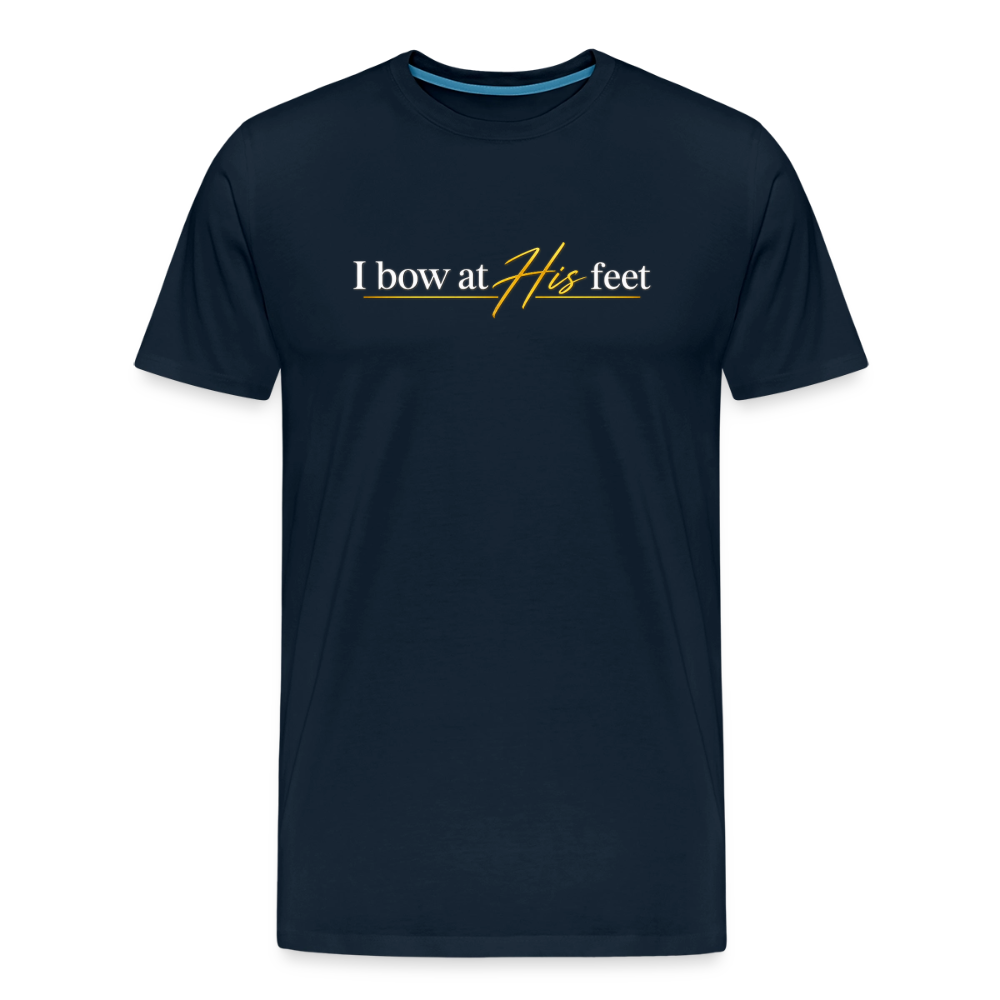Men's “I bow at HIS feet” Premium T-Shirt