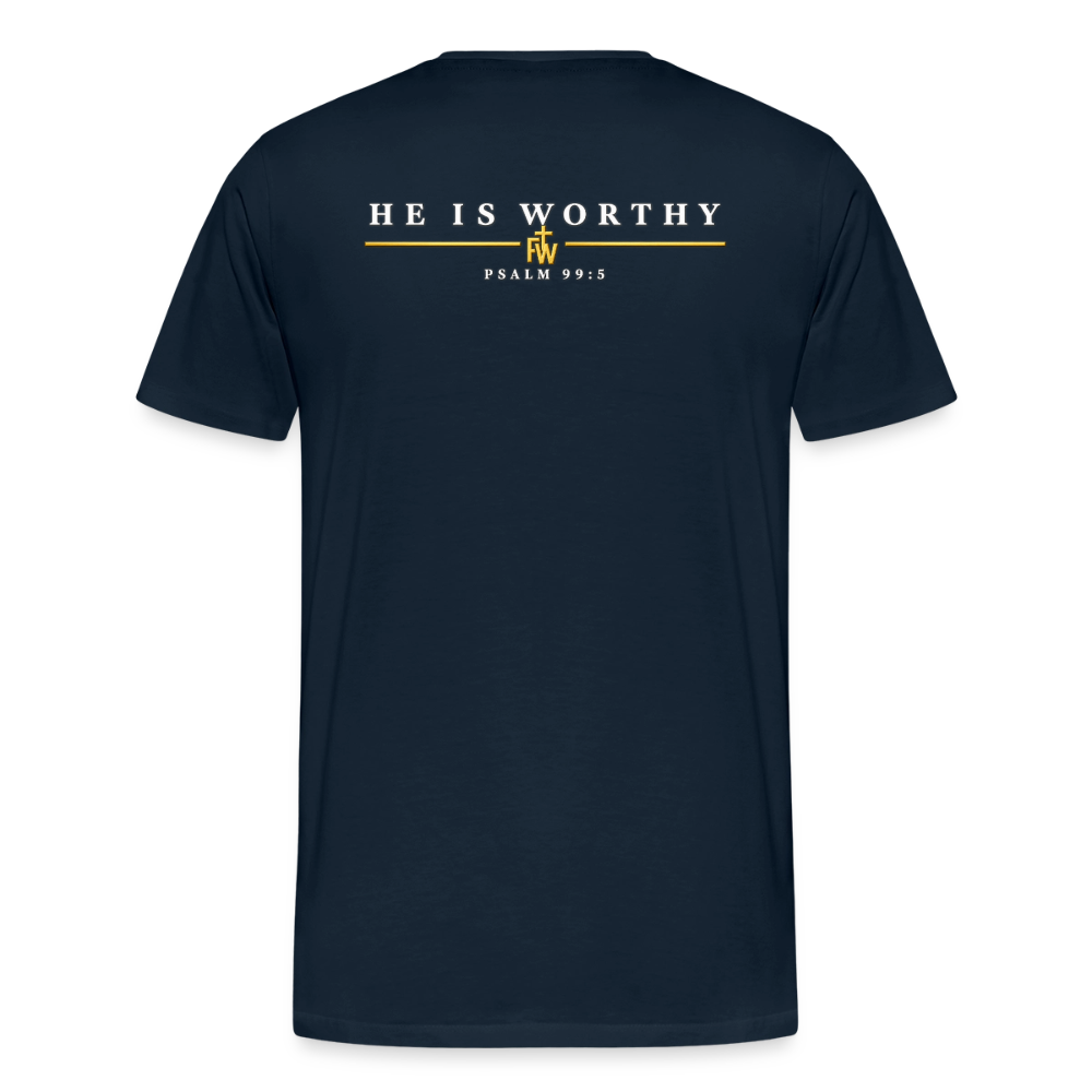 Men's “I bow at HIS feet” Premium T-Shirt