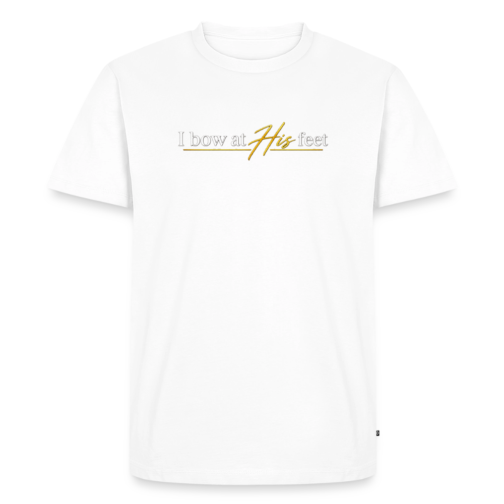 Men's “I bow at HIS feet” Premium T-Shirt